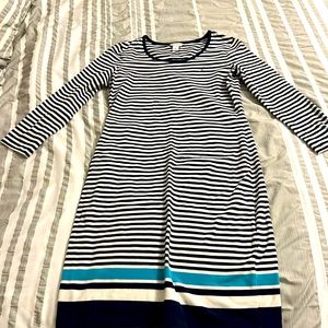 3/4 sleeve nautical fitted dress